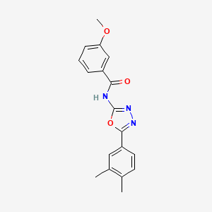 molecular formula C18H17N3O3 B2678194 N-[5-(3,4-dimethylphenyl)-1,3,4-oxadiazol-2-yl]-3-methoxybenzamide CAS No. 941996-13-0