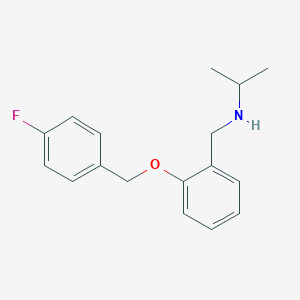 molecular formula C17H20FNO B267820 N-{2-[(4-fluorobenzyl)oxy]benzyl}propan-2-amine 