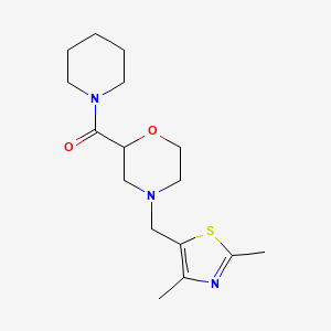 molecular formula C16H25N3O2S B2678205 [4-[(2,4-Dimethyl-1,3-thiazol-5-yl)methyl]morpholin-2-yl]-piperidin-1-ylmethanone CAS No. 2415551-44-7
