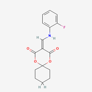 3-(((2-Fluorophenyl)amino)methylene)-1,5-dioxaspiro[5.5]undecane-2,4-dione