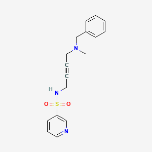 molecular formula C17H19N3O2S B2678223 N-(4-(苄基(甲基)氨基)丁-2-炔基)吡啶-3-磺酰胺 CAS No. 1396784-83-0