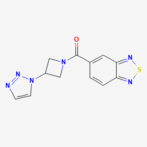 molecular formula C12H10N6OS B2678225 (3-(1H-1,2,3-triazol-1-yl)azetidin-1-yl)(benzo[c][1,2,5]thiadiazol-5-yl)methanone CAS No. 2034430-05-0