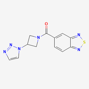 molecular formula C12H10N6OS B2678225 (3-(1H-1,2,3-三唑-1-基)氮杂环丁烷-1-基)(苯并[c][1,2,5]噻二唑-5-基)甲酮 CAS No. 2034430-05-0