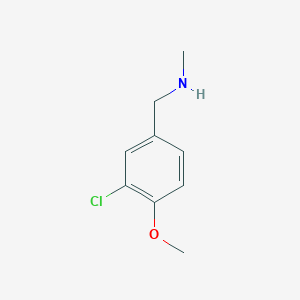 molecular formula C9H12ClNO B267823 1-(3-chloro-4-methoxyphenyl)-N-methylmethanamine CAS No. 372117-85-6