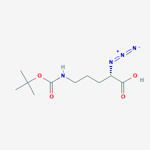 molecular formula C10H18N4O4 B2678233 N3-L-Orn(Boc)-OH*CHA CAS No. 1639198-67-6; 2301169-18-4