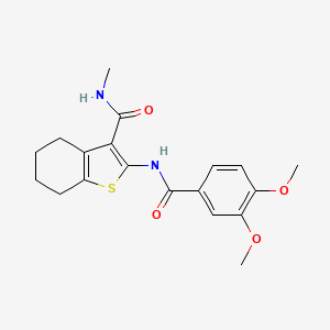 molecular formula C19H22N2O4S B2678242 2-(3,4-dimethoxybenzamido)-N-methyl-4,5,6,7-tetrahydrobenzo[b]thiophene-3-carboxamide CAS No. 868965-32-6