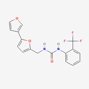 molecular formula C17H13F3N2O3 B2678243 1-([2,3'-Bifuran]-5-ylmethyl)-3-(2-(trifluoromethyl)phenyl)urea CAS No. 2034568-34-6