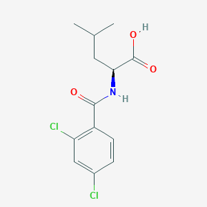 molecular formula C13H15Cl2NO3 B2678246 (2S)-2-[(2,4-dichlorophenyl)formamido]-4-methylpentanoic acid CAS No. 496019-58-0