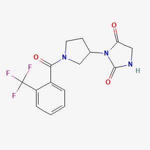 3-(1-(2-(Trifluoromethyl)benzoyl)pyrrolidin-3-yl)imidazolidine-2,4-dione