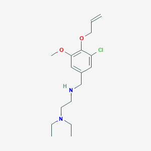 molecular formula C17H27ClN2O2 B267825 N-[4-(allyloxy)-3-chloro-5-methoxybenzyl]-N-[2-(diethylamino)ethyl]amine 