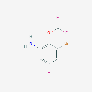 molecular formula C7H5BrF3NO B2678256 3-Bromo-2-(difluoromethoxy)-5-fluoroaniline CAS No. 1096884-90-0