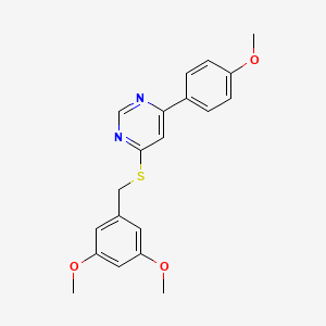 4-((3,5-Dimethoxybenzyl)thio)-6-(4-methoxyphenyl)pyrimidine