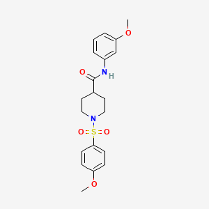 molecular formula C20H24N2O5S B2678277 N-(3-methoxyphenyl)-1-(4-methoxyphenyl)sulfonylpiperidine-4-carboxamide CAS No. 593258-72-1