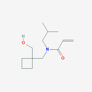 molecular formula C13H23NO2 B2678281 N-[[1-(Hydroxymethyl)cyclobutyl]methyl]-N-(2-methylpropyl)prop-2-enamide CAS No. 2411300-42-8