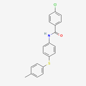 4-chloro-N-{4-[(4-methylphenyl)sulfanyl]phenyl}benzenecarboxamide