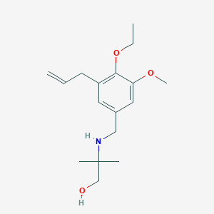 molecular formula C17H27NO3 B267830 2-[(3-Allyl-4-ethoxy-5-methoxybenzyl)amino]-2-methyl-1-propanol 