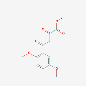 molecular formula C14H16O6 B2678301 乙酸4-(2,5-二甲氧基苯基)-2,4-二氧代丁酸酯 CAS No. 70909-45-4