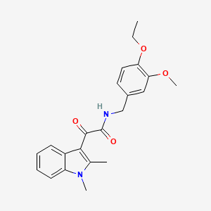 2-(1,2-dimethyl-1H-indol-3-yl)-N-(4-ethoxy-3-methoxybenzyl)-2-oxoacetamide