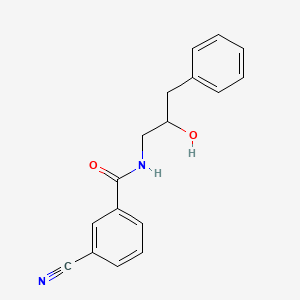 molecular formula C17H16N2O2 B2678315 3-cyano-N-(2-hydroxy-3-phenylpropyl)benzamide CAS No. 1351632-16-0