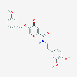 N-(3,4-dimethoxyphenethyl)-5-((3-methoxybenzyl)oxy)-4-oxo-4H-pyran-2-carboxamide