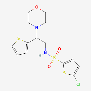 5-chloro-N-(2-morpholino-2-(thiophen-2-yl)ethyl)thiophene-2-sulfonamide