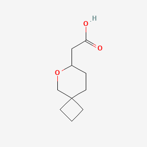 molecular formula C10H16O3 B2678324 2-{6-氧杂螺[3.5]壬烷-7-基}乙酸 CAS No. 2090711-35-4