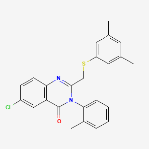 6-Chloro-2-[(3,5-dimethylphenyl)sulfanylmethyl]-3-(2-methylphenyl)quinazolin-4-one