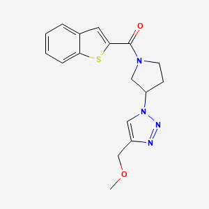 1-[1-(1-benzothiophene-2-carbonyl)pyrrolidin-3-yl]-4-(methoxymethyl)-1H-1,2,3-triazole