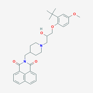 2-((1-(3-(2-(tert-butyl)-4-methoxyphenoxy)-2-hydroxypropyl)piperidin-4-yl)methyl)-1H-benzo[de]isoquinoline-1,3(2H)-dione