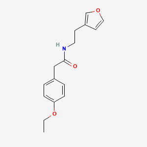 molecular formula C16H19NO3 B2678352 2-(4-ethoxyphenyl)-N-(2-(furan-3-yl)ethyl)acetamide CAS No. 1428375-23-8