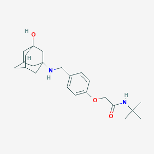 molecular formula C23H34N2O3 B267836 N-(tert-butyl)-2-(4-{[(3-hydroxy-1-adamantyl)amino]methyl}phenoxy)acetamide 