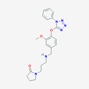 molecular formula C22H26N6O3 B267838 1-[3-({3-methoxy-4-[(1-phenyl-1H-tetrazol-5-yl)oxy]benzyl}amino)propyl]pyrrolidin-2-one 
