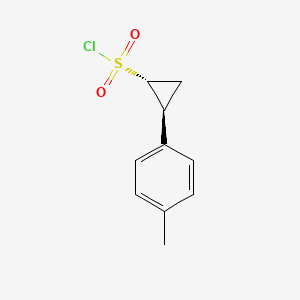 molecular formula C10H11ClO2S B2678383 (1R,2S)-2-(4-Methylphenyl)cyclopropane-1-sulfonyl chloride CAS No. 2022628-68-6