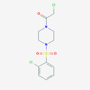 1-(Chloroacetyl)-4-[(2-chlorophenyl)sulfonyl]piperazine
