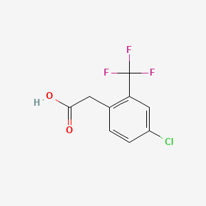 molecular formula C9H6ClF3O2 B2678398 4-Chloro-2-(trifluoromethyl)phenylacetic acid CAS No. 601513-31-9