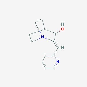 molecular formula C13H16N2O B2678404 (2Z)-2-(吡啶-2-基甲基亚)-1-氮杂双环[2.2.2]辛-3-醇 CAS No. 866136-79-0