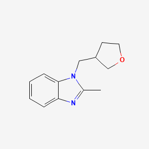 molecular formula C13H16N2O B2678407 2-Methyl-1-(oxolan-3-ylmethyl)benzimidazole CAS No. 1493282-13-5