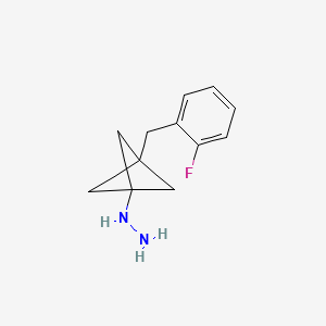 [3-[(2-Fluorophenyl)methyl]-1-bicyclo[1.1.1]pentanyl]hydrazine