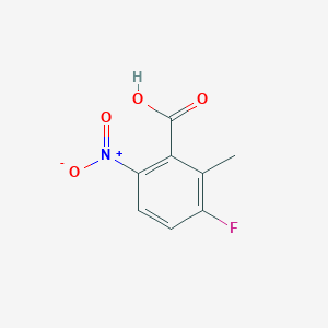 molecular formula C8H6FNO4 B2678417 2-Methyl-3-fluoro-6-nitrobenzoic acid CAS No. 146948-51-8