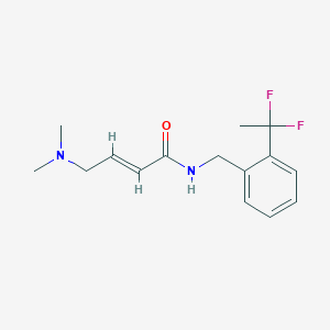 (E)-N-[[2-(1,1-Difluoroethyl)phenyl]methyl]-4-(dimethylamino)but-2-enamide