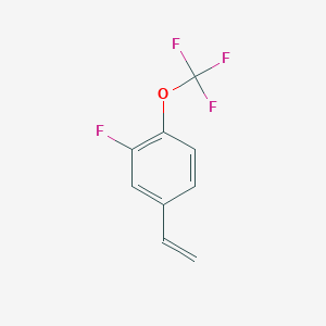 molecular formula C9H6F4O B2678435 3-氟-4-(三氟甲氧基)苯乙烯 CAS No. 2168352-66-5