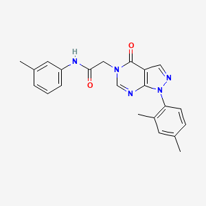 molecular formula C22H21N5O2 B2678436 2-[1-(2,4-dimethylphenyl)-4-oxopyrazolo[3,4-d]pyrimidin-5-yl]-N-(3-methylphenyl)acetamide CAS No. 894998-68-6