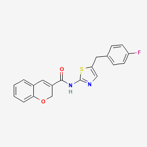 molecular formula C20H15FN2O2S B2678443 N-[5-(4-氟苄基)-1,3-噻唑-2-基]-2H-香豆素-3-甲酰胺 CAS No. 887346-17-0