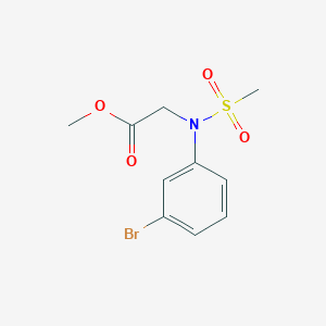 molecular formula C10H12BrNO4S B2678445 methyl 2-(3-bromo-N-methylsulfonylanilino)acetate CAS No. 333458-23-4