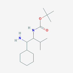 molecular formula C16H32N2O2 B2678451 tert-butyl N-(1-amino-1-cyclohexyl-3-methylbutan-2-yl)carbamate CAS No. 2005652-75-3