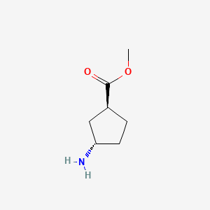 molecular formula C7H13NO2 B2678452 (1S,3S)-Methyl 3-aminocyclopentanecarboxylate CAS No. 873537-16-7