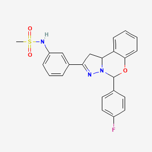 N-(3-(5-(4-fluorophenyl)-5,10b-dihydro-1H-benzo[e]pyrazolo[1,5-c][1,3]oxazin-2-yl)phenyl)methanesulfonamide
