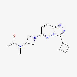 molecular formula C15H20N6O B2678466 N-[1-(3-Cyclobutyl-[1,2,4]triazolo[4,3-b]pyridazin-6-yl)azetidin-3-yl]-N-methylacetamide CAS No. 2309708-32-3