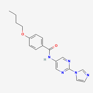 molecular formula C18H19N5O2 B2678468 N-(2-(1H-咪唑-1-基)嘧啶-5-基)-4-丁氧基苯甲酰胺 CAS No. 1421490-51-8