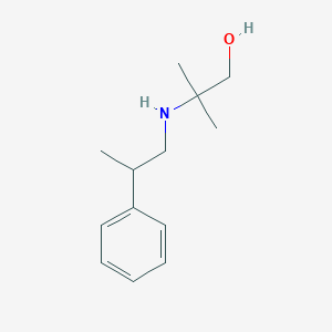 molecular formula C13H21NO B267847 2-Methyl-2-[(2-phenylpropyl)amino]propan-1-ol 
